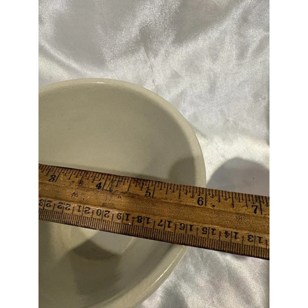 Vintage RRP Co 6 Inch Mixing Bowl Double Blue Stripe Robinson Ransbottom Ohio